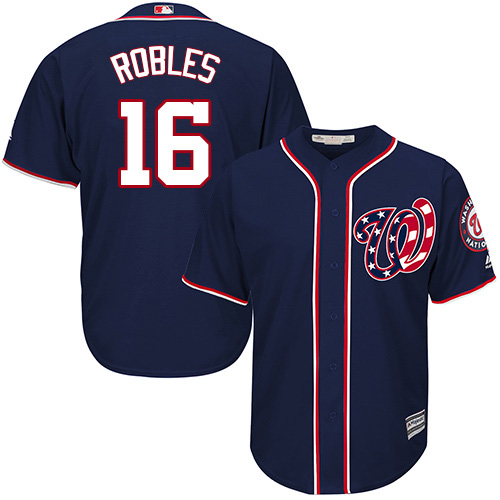 Nationals #16 Victor Robles Navy Blue New Cool Base Stitched Youth MLB Jersey