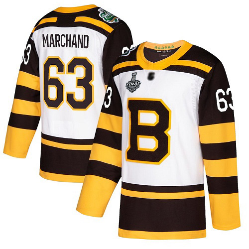 Adidas Bruins #63 Brad Marchand White Authentic 2019 Winter Classic Stanley Cup Final Bound Youth Stitched NHL Jersey Adidas Bruins #63 Brad Marchand White Authentic 2019 Winter Classic Stanley Cup Final Bound Youth Stitched NHL Jersey