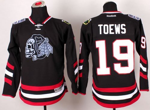 Blackhawks #19 Jonathan Toews Black(White Skull) 2014 Stadium Series Stitched Youth NHL Jersey Blackhawks #19 Jonathan Toews Black(White Skull) 2014 Stadium Series Stitched Youth NHL Jersey