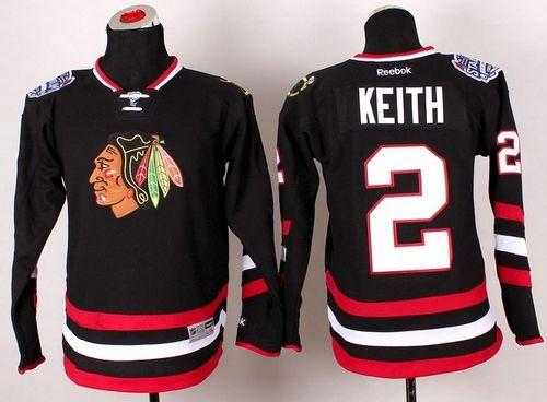 Blackhawks #2 Duncan Keith Black 2014 Stadium Series Stitched Youth NHL Jersey Blackhawks #2 Duncan Keith Black 2014 Stadium Series Stitched Youth NHL Jersey