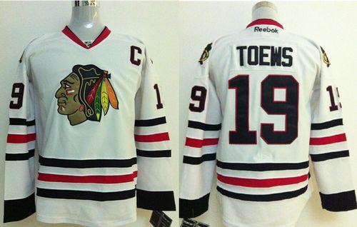 Blackhawks #19 Jonathan Toews Stitched White Youth NHL Jersey Blackhawks #19 Jonathan Toews Stitched White Youth NHL Jersey
