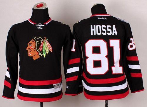 Blackhawks #81 Marian Hossa Black 2014 Stadium Series Stitched Youth NHL Jersey Blackhawks #81 Marian Hossa Black 2014 Stadium Series Stitched Youth NHL Jersey