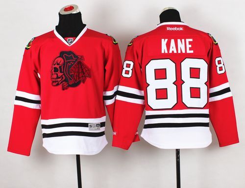 Blackhawks #88 Patrick Kane Red(Red Skull) Stitched Youth NHL Jersey Blackhawks #88 Patrick Kane Red(Red Skull) Stitched Youth NHL Jersey