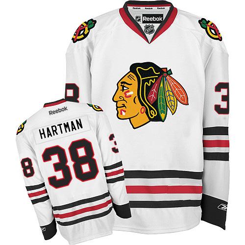 Blackhawks #38 Ryan Hartman White Road Stitched Youth NHL Jersey Blackhawks #38 Ryan Hartman White Road Stitched Youth NHL Jersey