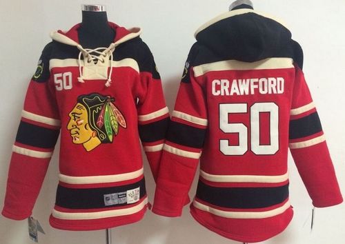 Blackhawks #50 Corey Crawford Red Sawyer Hooded Sweatshirt Stitched Youth NHL Jersey Blackhawks #50 Corey Crawford Red Sawyer Hooded Sweatshirt Stitched Youth NHL Jersey