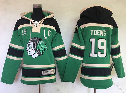 Blackhawks #19 Jonathan Toews Green Sawyer Hooded Sweatshirt Stitched Youth NHL Jersey Blackhawks #19 Jonathan Toews Green Sawyer Hooded Sweatshirt Stitched Youth NHL Jersey