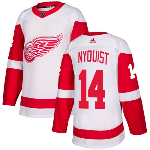 Adidas Red Wings #14 Gustav Nyquist White Road Authentic Stitched Youth NHL Jersey Adidas Red Wings #14 Gustav Nyquist White Road Authentic Stitched Youth NHL Jersey