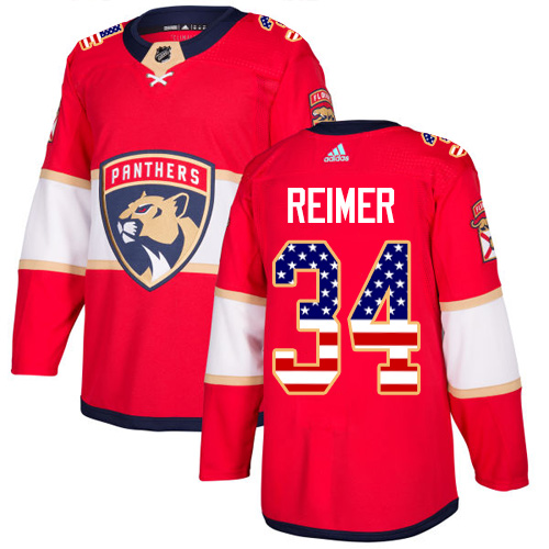 Adidas Panthers #34 James Reimer Red Home Authentic USA Flag Stitched Youth NHL Jersey Adidas Panthers #34 James Reimer Red Home Authentic USA Flag Stitched Youth NHL Jersey