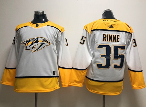 Adidas Predators #35 Pekka Rinne White Road Authentic Stitched Youth NHL Jersey Adidas Predators #35 Pekka Rinne White Road Authentic Stitched Youth NHL Jersey
