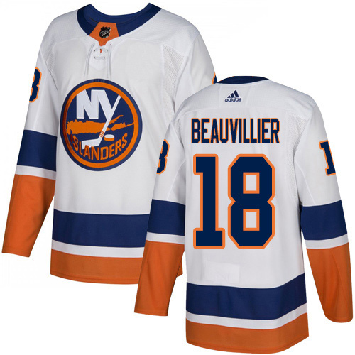 Adidas Islanders #18 Anthony Beauvillier White Road Authentic Stitched Youth NHL Jersey