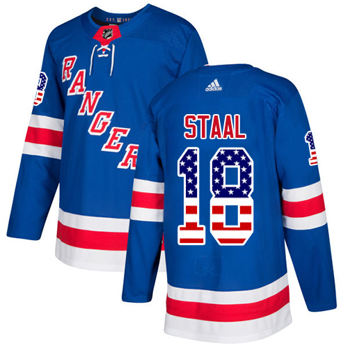 Adidas Rangers #18 Marc Staal Royal Blue Home Authentic USA Flag Stitched Youth NHL Jersey Adidas Rangers #18 Marc Staal Royal Blue Home Authentic USA Flag Stitched Youth NHL Jersey