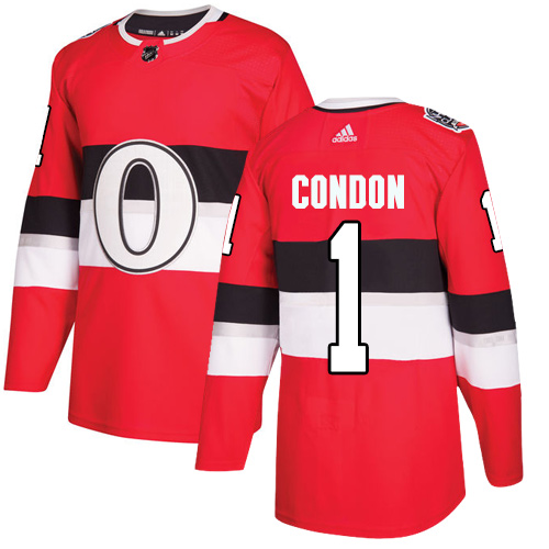 Adidas Senators #1 Mike Condon Red Authentic 2017 100 Classic Stitched Youth NHL Jersey Adidas Senators #1 Mike Condon Red Authentic 2017 100 Classic Stitched Youth NHL Jersey