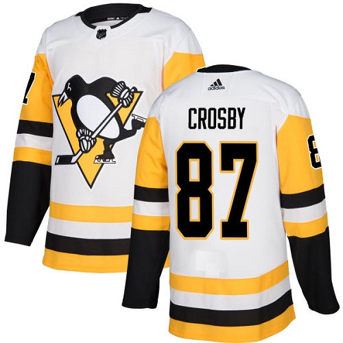 Adidas Penguins #87 Sidney Crosby White Road Authentic Stitched Youth NHL Jersey Adidas Penguins #87 Sidney Crosby White Road Authentic Stitched Youth NHL Jersey