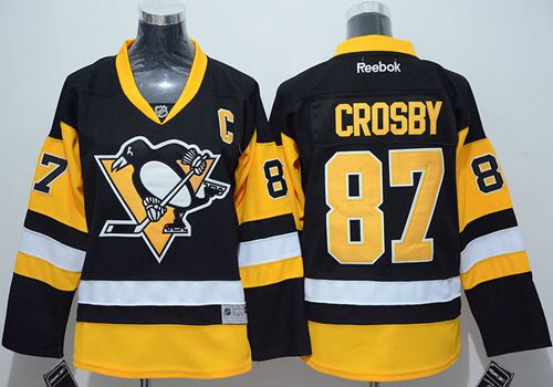 Penguins #87 Sidney Crosby Black Stitched Youth NHL Jersey Penguins #87 Sidney Crosby Black Stitched Youth NHL Jersey