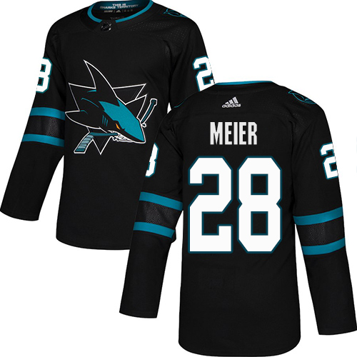 Adidas Sharks #28 Timo Meier Black Alternate Authentic Stitched Youth NHL Jersey Adidas Sharks #28 Timo Meier Black Alternate Authentic Stitched Youth NHL Jersey