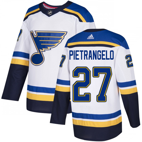 Adidas Blues #27 Alex Pietrangelo White Road Authentic Stitched Youth NHL Jersey Adidas Blues #27 Alex Pietrangelo White Road Authentic Stitched Youth NHL Jersey
