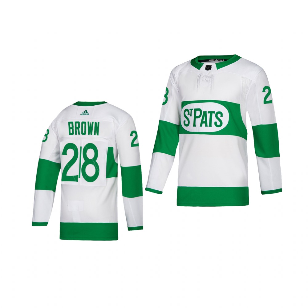 Adidas Maple Leafs #28 Connor Brown White 2019 St. Patrick's Day Authentic Player Stitched Youth NHL Jersey Adidas Maple Leafs #28 Connor Brown White 2019 St. Patrick's Day Authentic Player Stitched Youth NHL Jersey