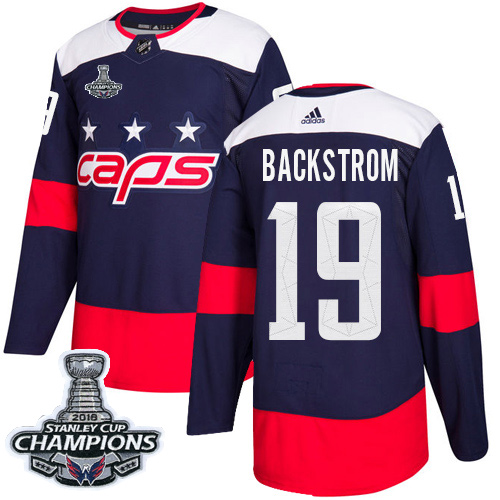 Adidas Capitals #19 Nicklas Backstrom Navy Authentic 2018 Stadium Series Stanley Cup Final Champions Stitched Youth NHL Jersey Adidas Capitals #19 Nicklas Backstrom Navy Authentic 2018 Stadium Series Stanley Cup Final Champions Stitched Youth NHL Jersey