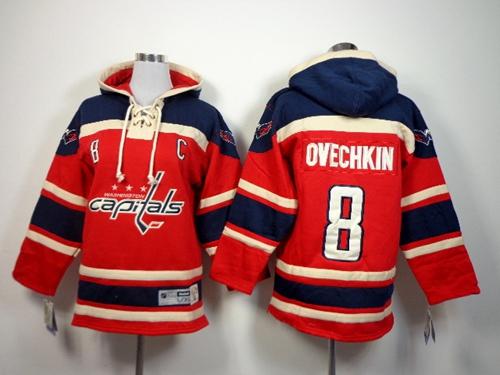 Capitals #8 Alex Ovechkin Red Sawyer Hooded Sweatshirt Stitched Youth NHL Jersey Capitals #8 Alex Ovechkin Red Sawyer Hooded Sweatshirt Stitched Youth NHL Jersey