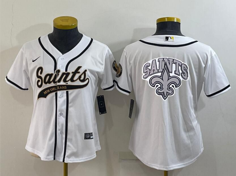 Youth New Orleans Saints White Team Big Logo With Patch Cool Base Stitched Baseball Jersey Youth New Orleans Saints White Team Big Logo With Patch Cool Base Stitched Baseball Jersey