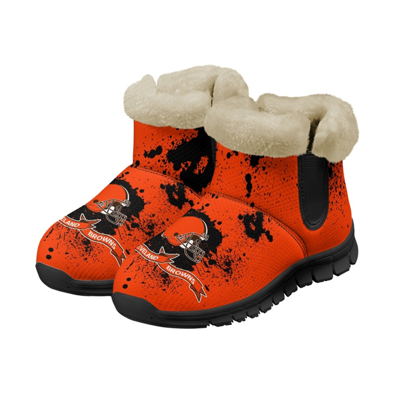 Women's Cleveland Browns 2024 Snow Boots/Shoes 001(Pls check description for details)
