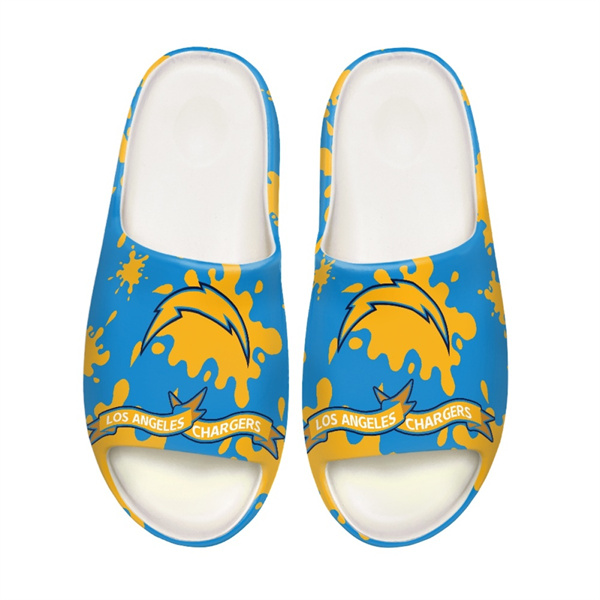 Men's Los Angeles Chargers Yeezy Slippers/Shoes 001