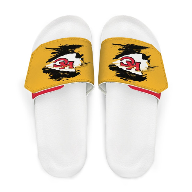 Men's Kansas City Chiefs Beach Adjustable Slides Non-Slip Slippers/Sandals/Shoes 005