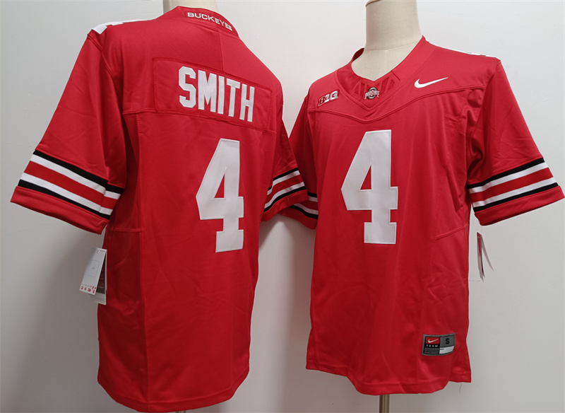 Men's Ohio State Buckeyes #4 Jeremiah Smith Red F.U.S.E. Limited Stitched Jersey Men's Ohio State Buckeyes #4 Jeremiah Smith Red F.U.S.E. Limited Stitched Jersey