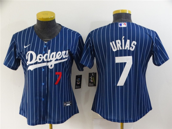 Women's Los Angeles Dodgers #7 Julio Urias Blue Stitched Baseball Jersey(Run Small) Women's Los Angeles Dodgers #7 Julio Urias Blue Stitched Baseball Jersey(Run Small)