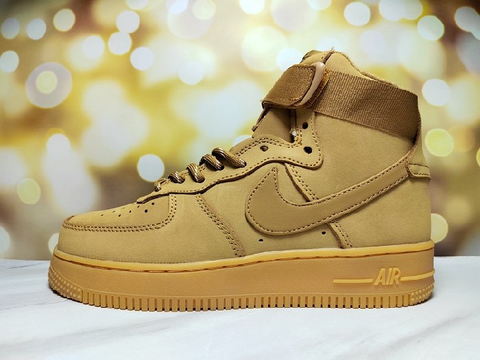 Men's Air Force 1 High Top Brown Shoes 0243