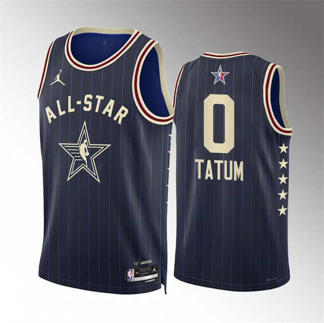 Men's 2024 All-Star #0 Jayson Tatum Navy Stitched Basketball Jersey Men's 2024 All-Star #0 Jayson Tatum Navy Stitched Basketball Jersey
