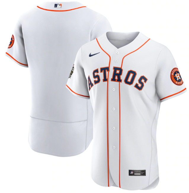 Men's Houston Astros Blank White 2022 World Series Flex Base Stitched Baseball Jersey Men's Houston Astros Blank White 2022 World Series Flex Base Stitched Baseball Jersey