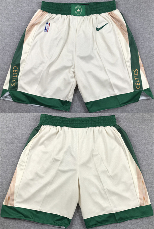 Men's Boston Celtics White Shorts (Run Small)