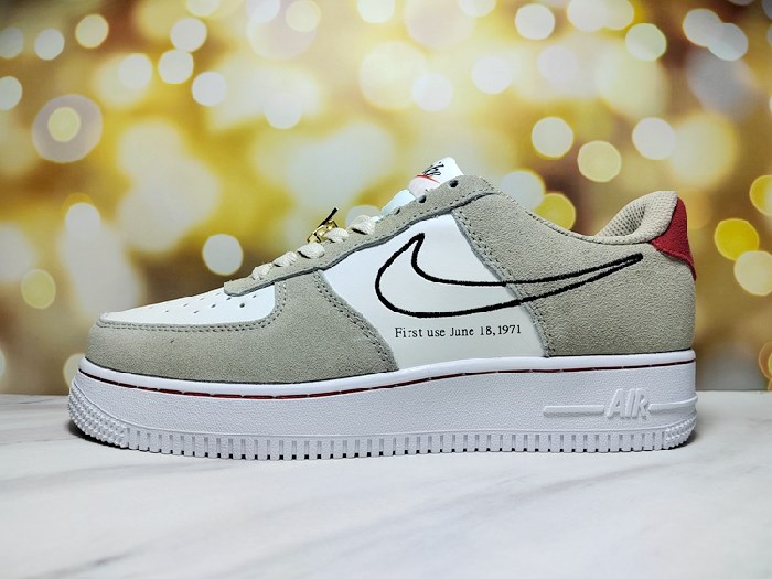 Men's Air Force 1 Low White/Grey Shoes 0218 Men's Air Force 1 Low White/Grey Shoes 0218