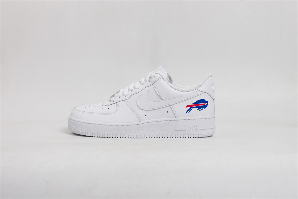 Men's Buffalo Bills Air Force 1 Low White Shoes 001 Men's Buffalo Bills Air Force 1 Low White Shoes 001