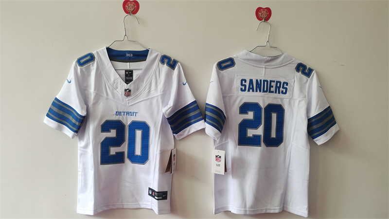 Women's Detroit Lions #20 Barry Sanders White 2024 F.U.S.E. Vapor Limited Stitched Jersey(Run Smaller) Women's Detroit Lions #20 Barry Sanders White 2024 F.U.S.E. Vapor Limited Stitched Jersey(Run Smaller)