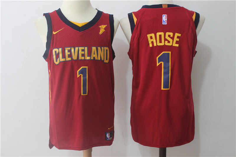 Men's Nike Cleveland Cavaliers #1 Derrick Rose Wine Red Stitched NBA Jersey Men's Nike Cleveland Cavaliers #1 Derrick Rose Wine Red Stitched NBA Jersey