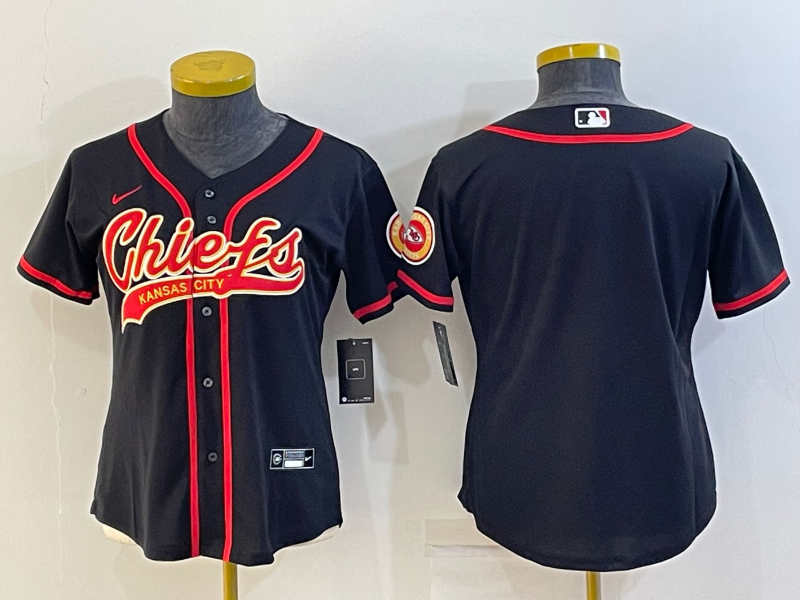 Youth Kansas City Chiefs Blank Black With Patch Cool Base Stitched Baseball Jersey Youth Kansas City Chiefs Blank Black With Patch Cool Base Stitched Baseball Jersey