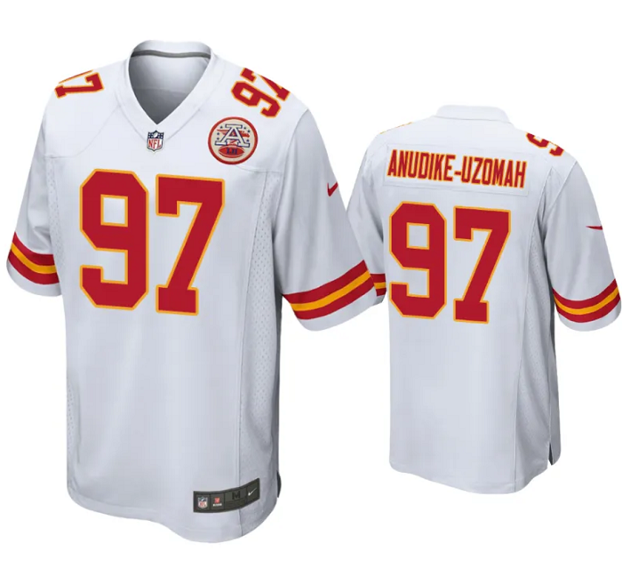 Youth Kansas City Chiefs #97 Felix Anudike-Uzomah White Stitched Jersey Youth Kansas City Chiefs #97 Felix Anudike-Uzomah White Stitched Jersey
