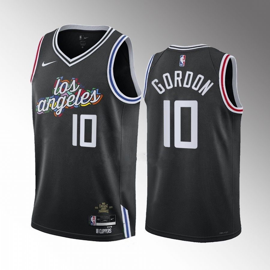 Men's Los Angeles Clippers #10 Eric Gordon Black 2022/23 City Edition Stitched Jersey Men's Los Angeles Clippers #10 Eric Gordon Black 2022/23 City Edition Stitched Jersey