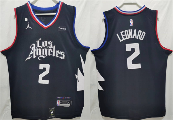 Men's Los Angeles Clippers #2 Kawhi Leonard Black Stitched Jersey Men's Los Angeles Clippers #2 Kawhi Leonard Black Stitched Jersey