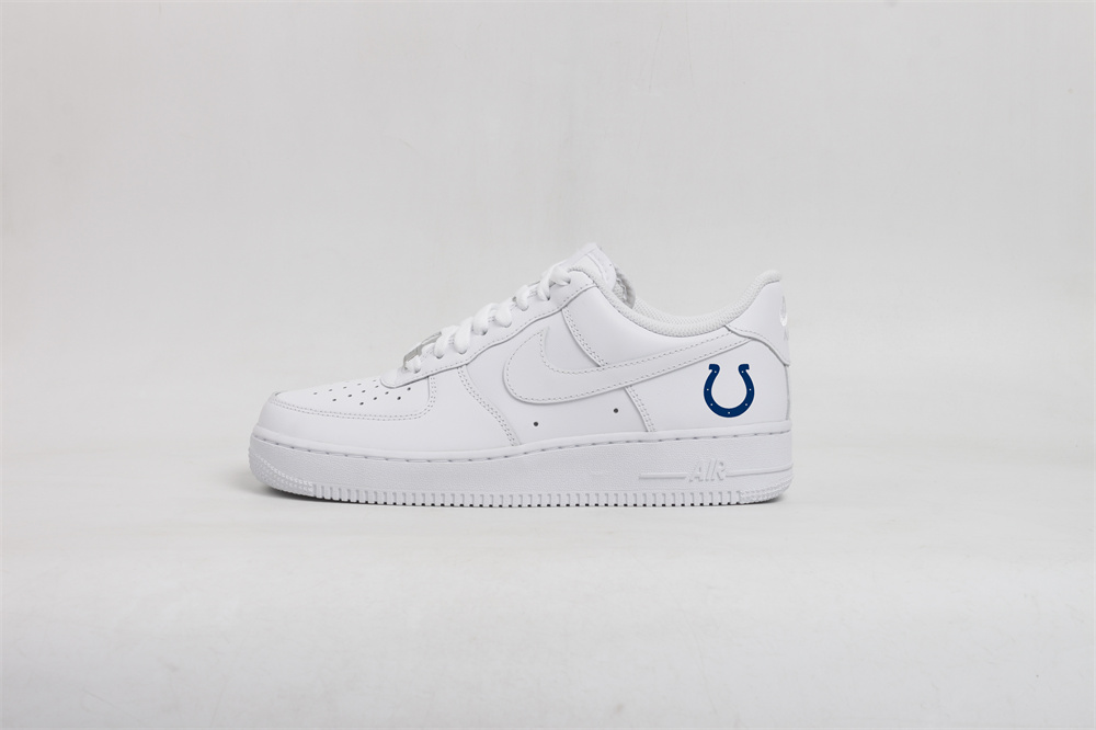 Men's Indianapolis Colts Air Force 1 Low White Shoes 001 Men's Indianapolis Colts Air Force 1 Low White Shoes 001