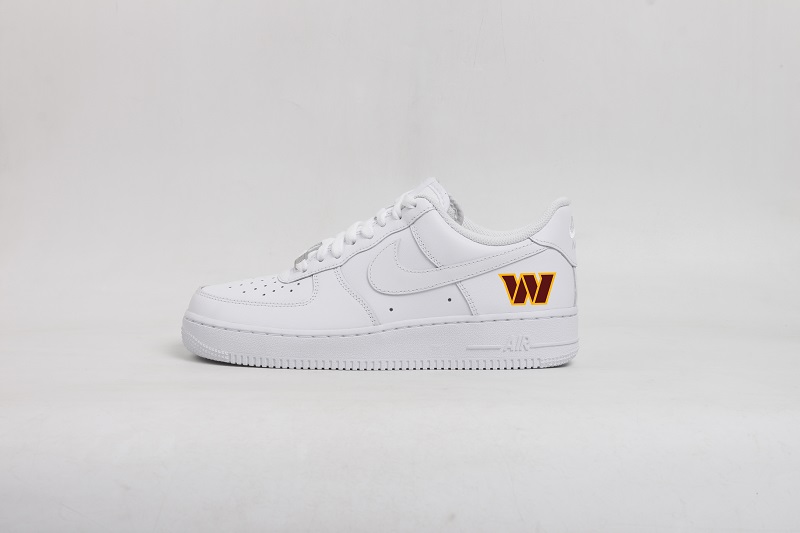 Men's Washington Commanders Air Force 1 Low White Shoes 001 Men's Washington Commanders Air Force 1 Low White Shoes 001