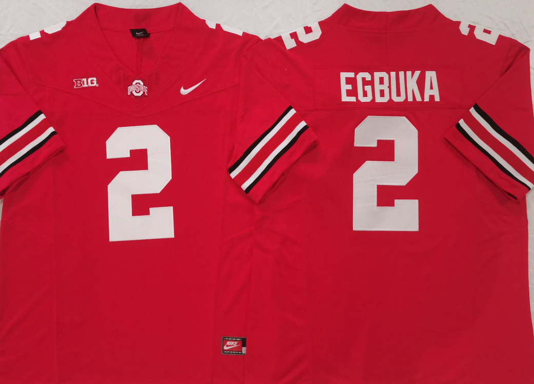 Men's Ohio State Buckeyes #2 Emeka Egbuka Red F.U.S.E. Limited Stitched Jersey Men's Ohio State Buckeyes #2 Emeka Egbuka Red F.U.S.E. Limited Stitched Jersey