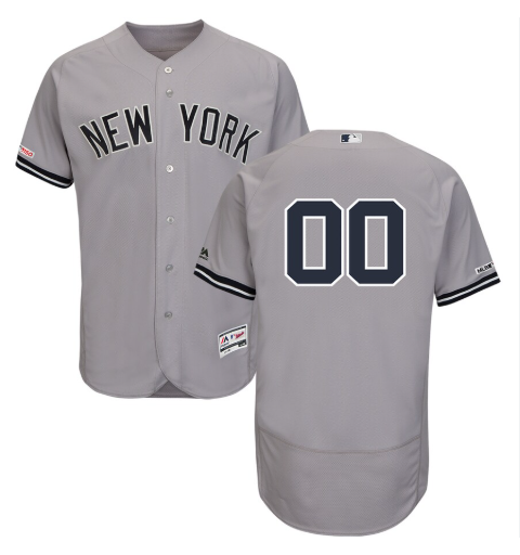 Women's New York Yankees Cutsom Grey Stitched Baseball Jersey(Run Small)