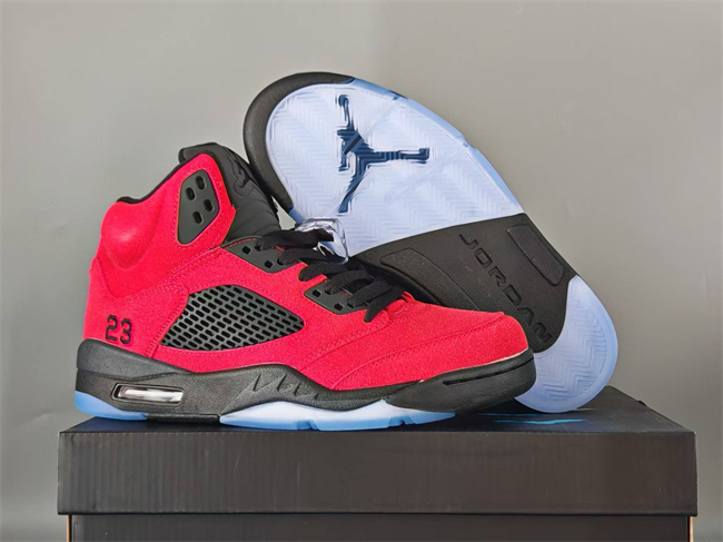 Men's Running Weapon Air Jordan 5 Red Shoes 0114