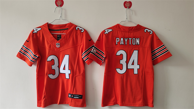 Women's Chicago Bears #34 Walter Payton Orange 2024 Draft F.U.S.E Vapor Stitched Jersey(Run Small) Women's Chicago Bears #34 Walter Payton Orange 2024 Draft F.U.S.E Vapor Stitched Jersey(Run Small)