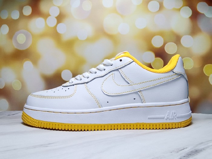 Men's Air Force 1 Low White/Yellow Shoes 0230 Men's Air Force 1 Low White/Yellow Shoes 0230