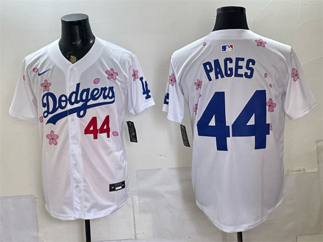 Women's Los Angeles Dodgers #44 Andy Pages White 2025 Tokyo Series Limited Stitched Baseball Jersey(Run Small) Women's Los Angeles Dodgers #44 Andy Pages White 2025 Tokyo Series Limited Stitched Baseball Jersey(Run Small)