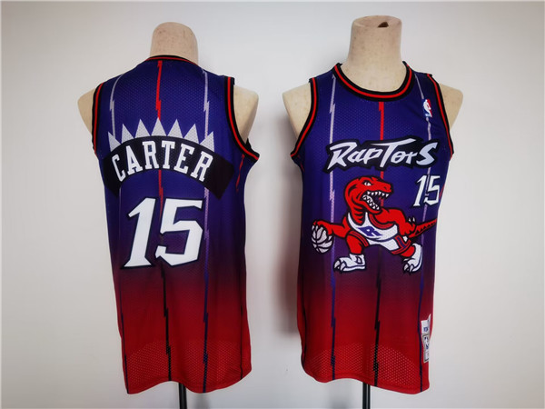 Men's Toronto Raptors #15 Vince Carter Purple/Red Throwback Stitched Jersey Men's Toronto Raptors #15 Vince Carter Purple/Red Throwback Stitched Jersey